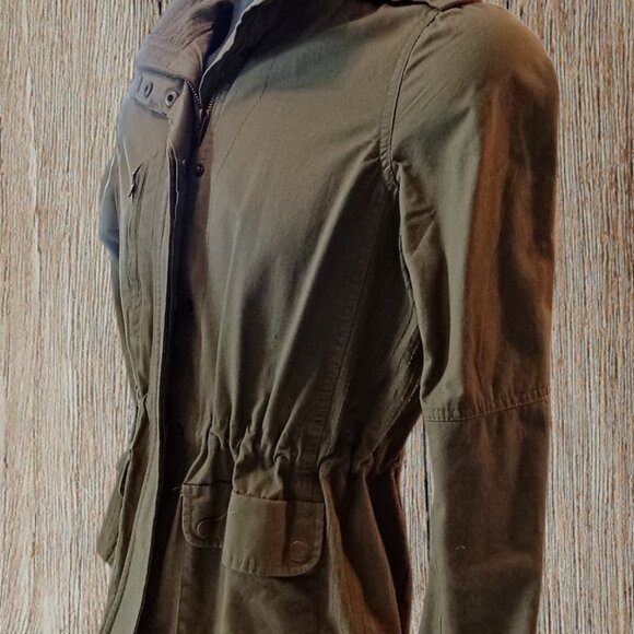 Army Green Anorak Safari Jacket, Junior size Large - Picture 2 of 7